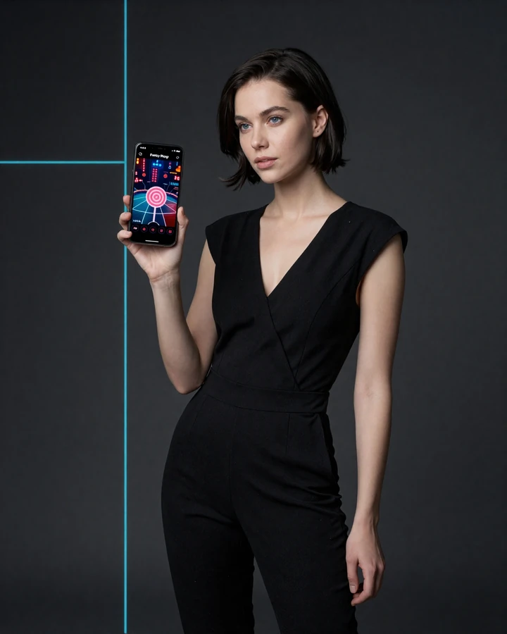 Smartphone mit dunkler Iris Casino Spiele-Lobby f&uuml;r mobile Nutzung auf iOS und Android